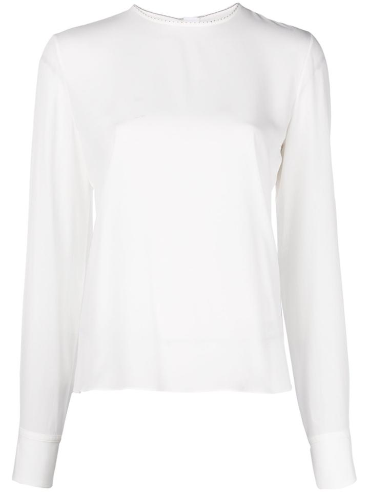 Marni Front Zip Blouse - White