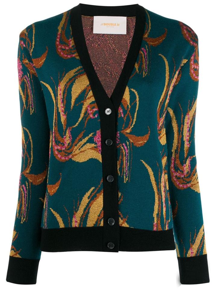 La Doublej Patterned Cardigan - Red