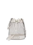 Miu Miu Logo Plaque Bucket Bag - White