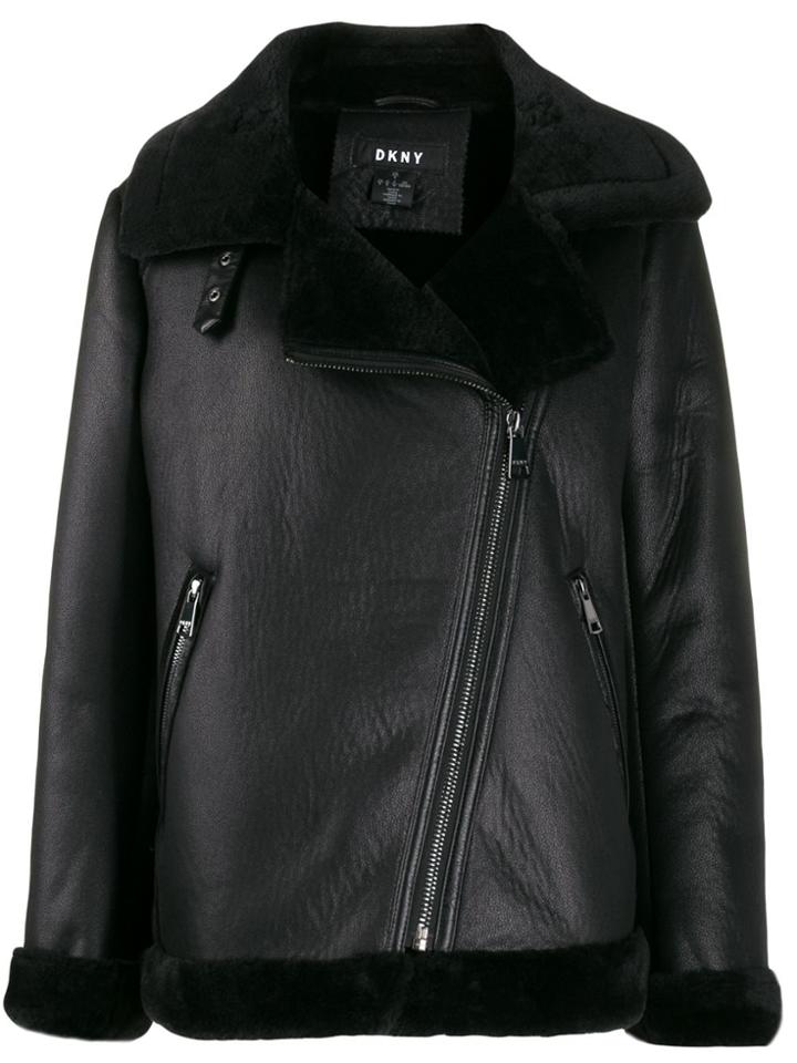 Dkny Trimmed Oversized Jacket - Black