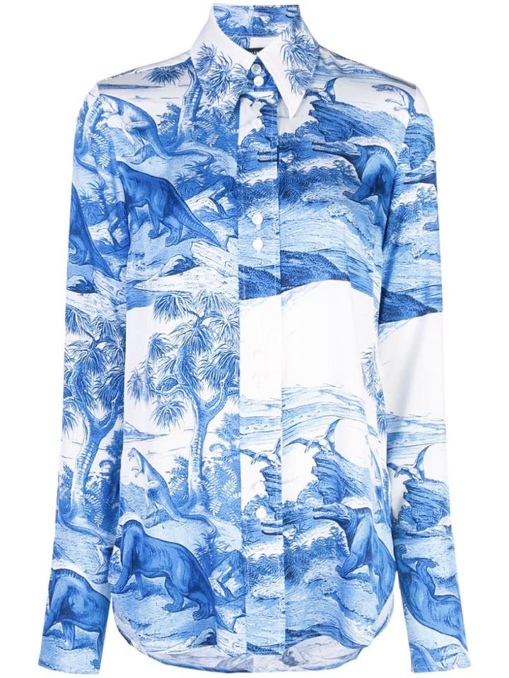 Ellery Dinosaur Print Shirt - Blue