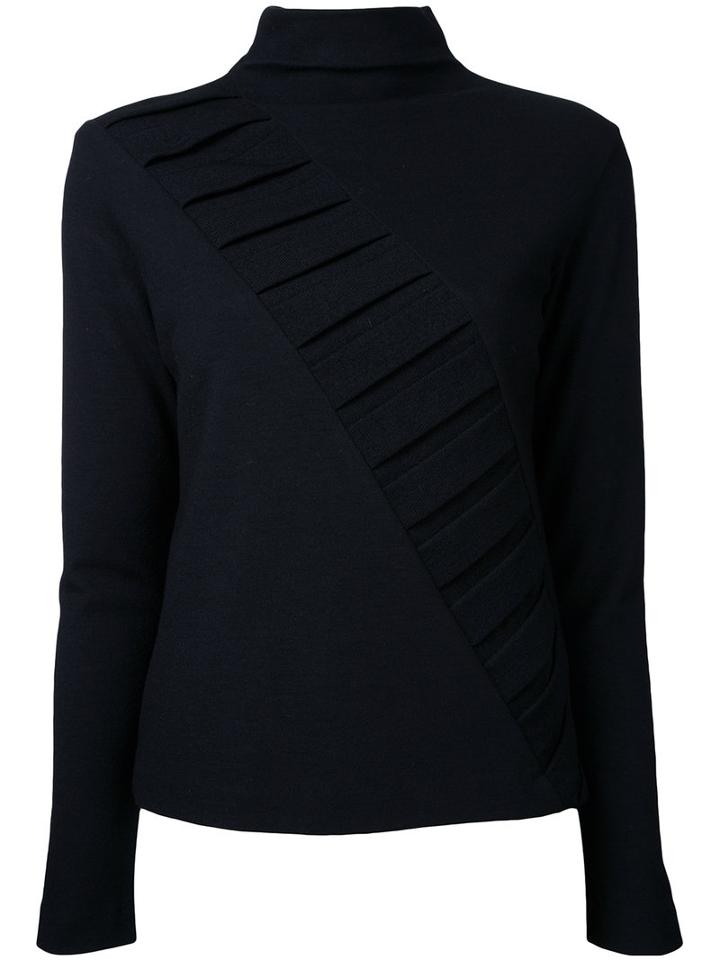 Donnah Mabel - Ribbed Trim Jumper - Women - Wool - 0, Women's, Black, Wool