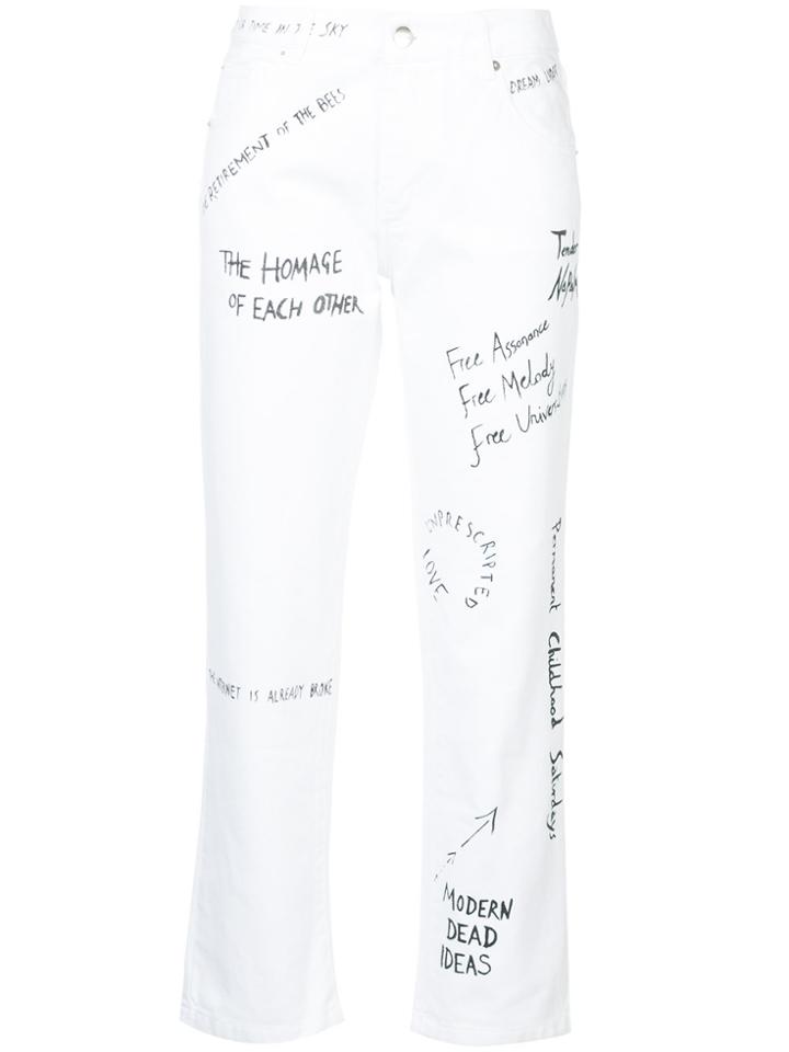 Each X Other All Over Denim Jeans - White