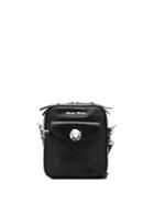 Miu Miu Bandoleer Embellished-strap Tote - Black