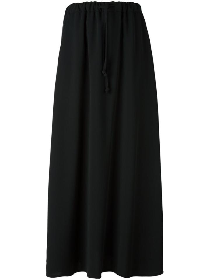 Société Anonyme Satin Stripe Skirt, Women's, Size: 2, Black, Viscose/wool