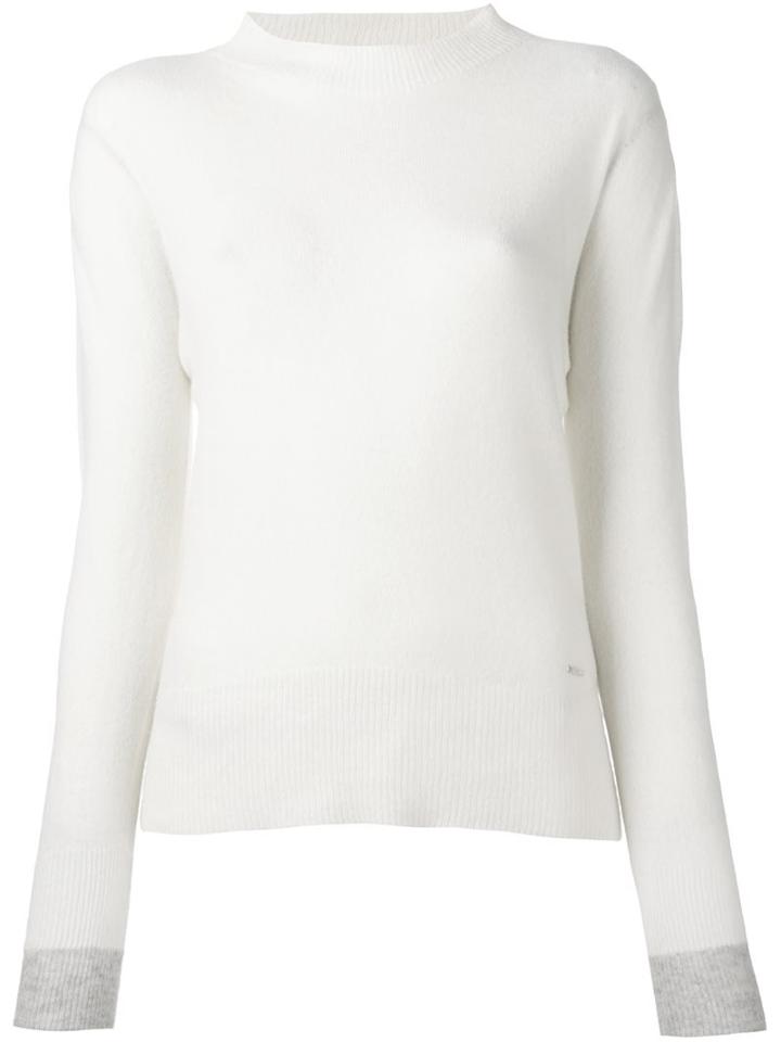 Diesel Round Neck Jumper, Women's, Size: Xs, White, Cashmere/wool