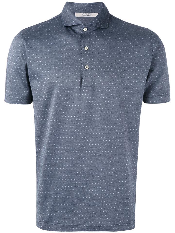 La Fileria For D'aniello - Polka Dot Polo Shirt - Men - Cotton - 54, Blue, Cotton