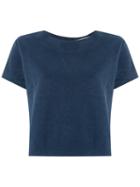 Lilly Sarti - Top Cropped - Women - Cotton/polyester - 40, Blue, Cotton/polyester