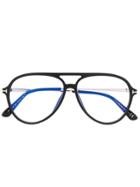 Tom Ford Eyewear Aviator Shaped-glasses - Black