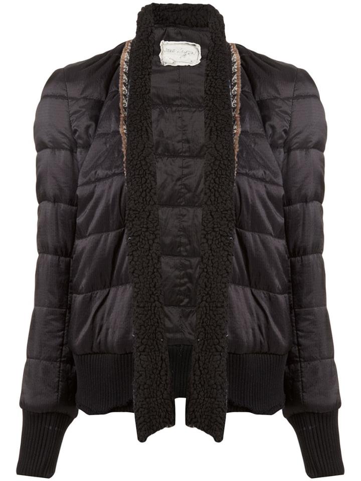 Greg Lauren 'preppy' Slouchy Track Hoodie - Black