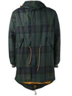 Mr & Mrs Italy - Checked Hooded Coat - Men - Polyamide/polyurethane/wool - M, Green, Polyamide/polyurethane/wool