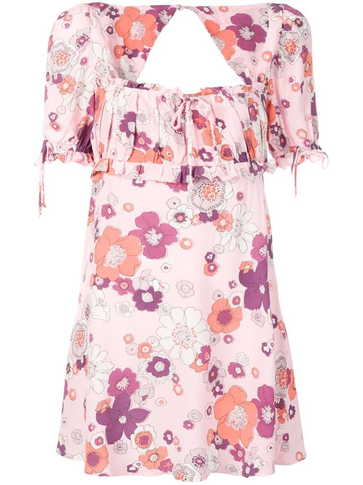 For Love And Lemons Floral Print Mini Dress - Pink