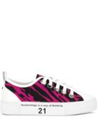 Nº21 Animal Print Sneakers - Purple