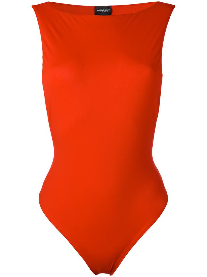 Marcelo Burlon County Of Milan Jana Swimsuit, Women's, Size: Xs, Red, Spandex/elastane/polyamide