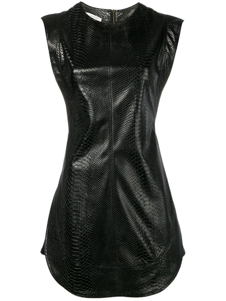 Philosophy Di Lorenzo Serafini Snakeskin Effect Mini Skirt - Black