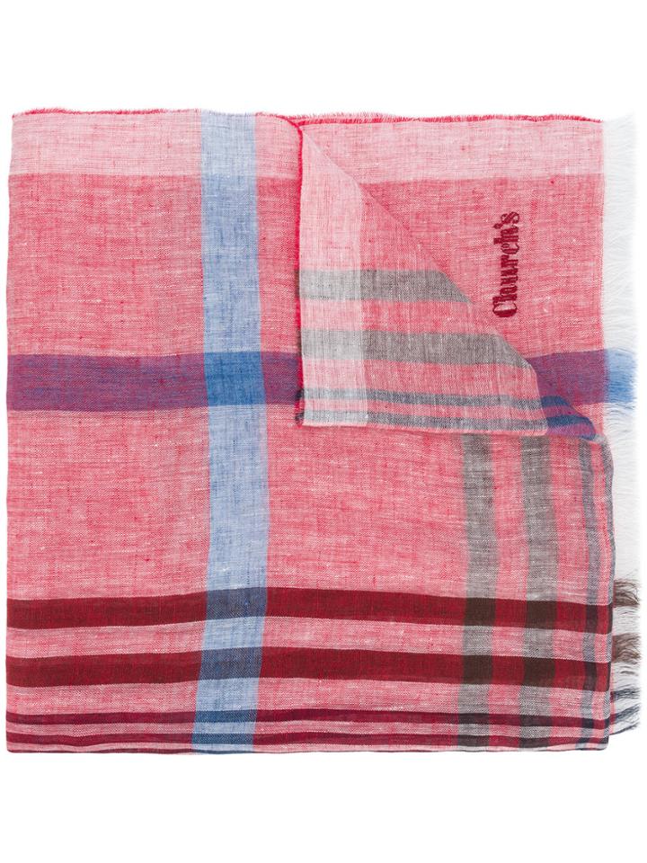 Church's Check Scarf - Red