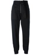 3.1 Phillip Lim Cropped Tapered Trousers, Women's, Size: Medium, Black, Cotton