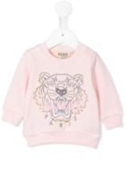 Kenzo Kids - Tiger Sweatshirt - Kids - Cotton - 9-12 Mth, Pink/purple