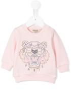 Kenzo Kids - Tiger Sweatshirt - Kids - Cotton - 9-12 Mth, Pink/purple