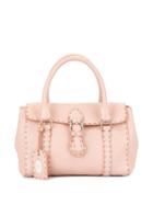Fendi Pre-owned Stitched Detailed Hand Bag - Pink