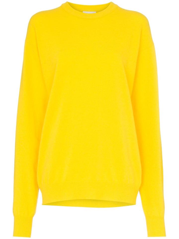 Calvin Klein Jeans Est. 1978 Logo Print Relaxed Fit Jumper - Yellow