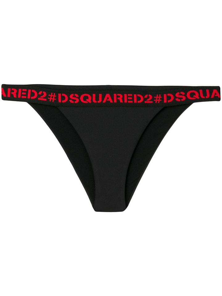 Dsquared2 Logo Band Bikini Bottoms - Black
