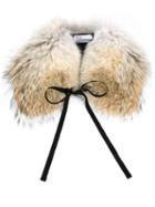 Red Valentino Fur Collar, Women's, Size: Large, Nude/neutrals, Coyote Fur/cotton/acetate/polyester