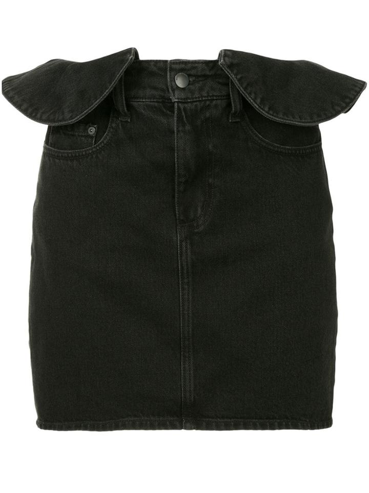 Nobody Denim Ruffle Mini Skirt - Black