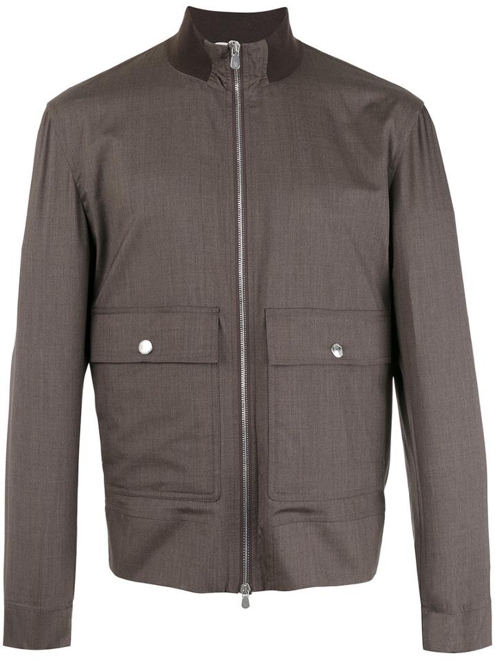Brunello Cucinelli Harrington Jacket, Size: 50, Brown, Silk/virgin Wool/cotton