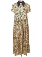 Vivetta Leopard Print Long Dress - Brown