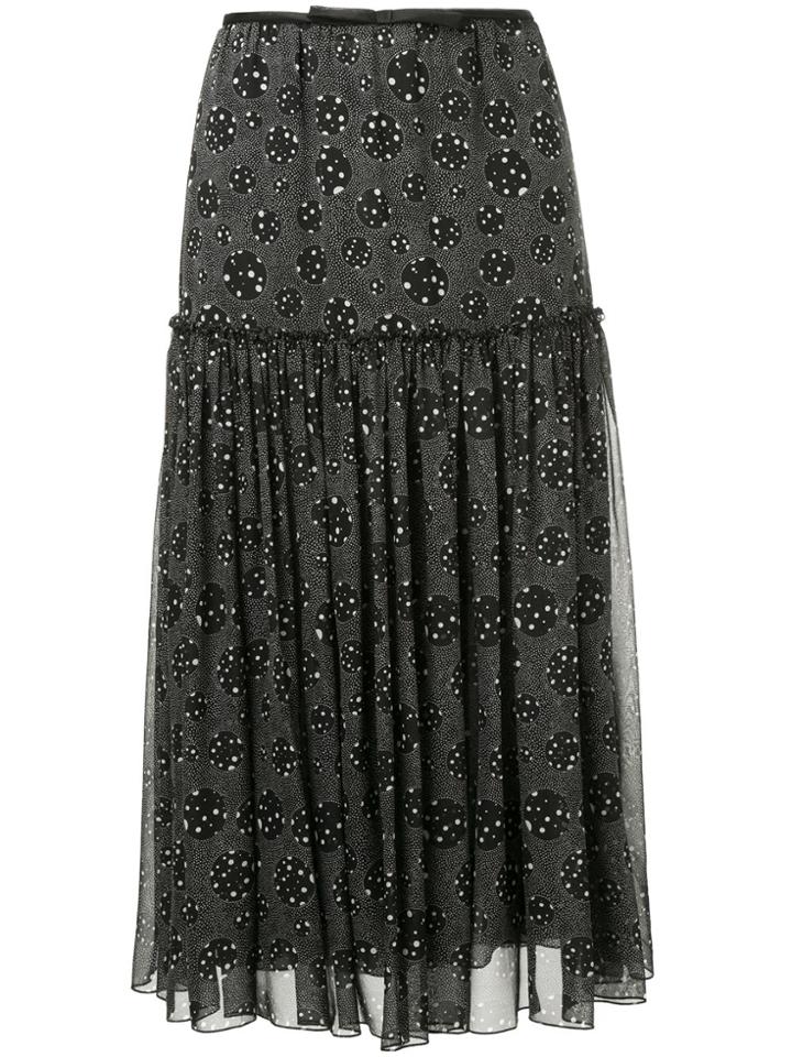 Giambattista Valli Dotted Print Skirt - Black