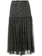 Giambattista Valli Dotted Print Skirt - Black