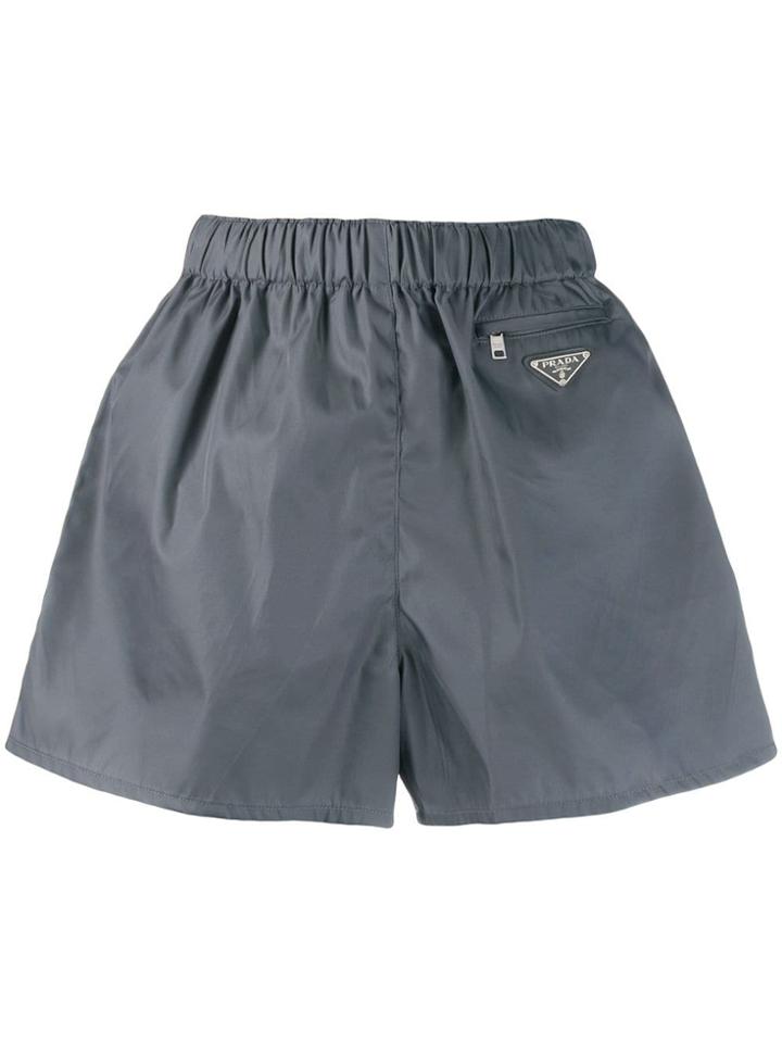 Prada Elasticated Waistband Shorts - Grey