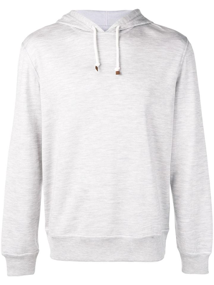 Brunello Cucinelli Drawstring Hoodie - Grey
