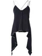 Le Ciel Bleu Contrast Hem Flow Camisole - Blue