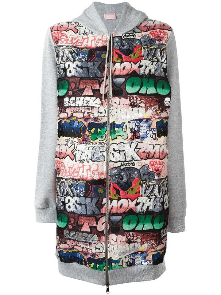 Giamba - Graffiti Hoodie - Women - Cotton/polyester - 44, Grey, Cotton/polyester