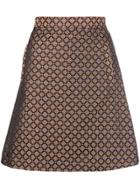 Etro Jacquard A-line Mini Skirt - Brown