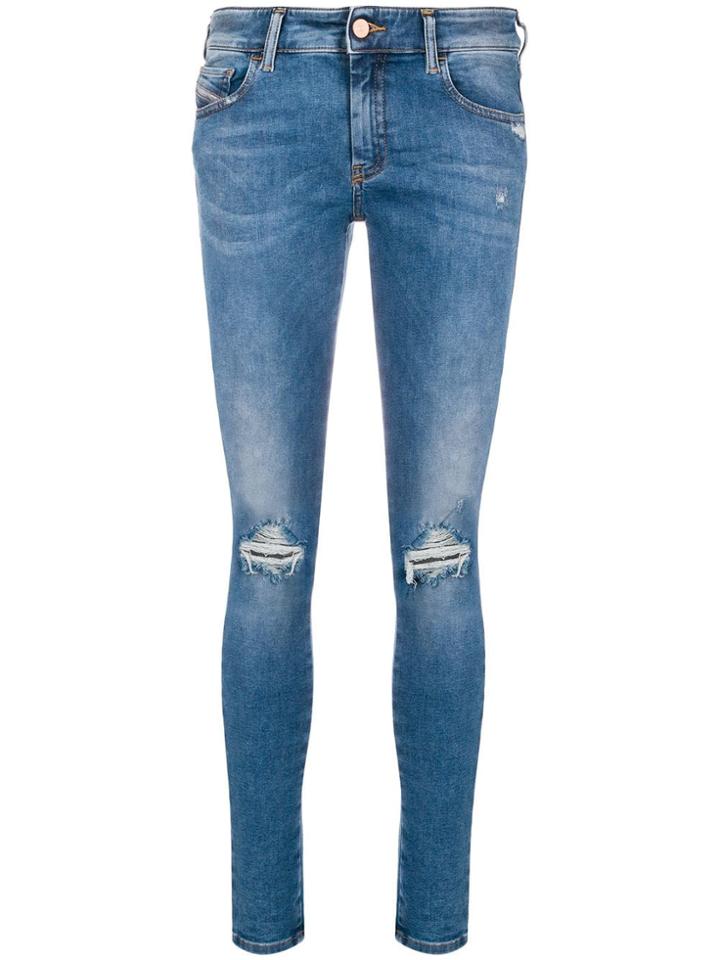 Diesel Slandy-low Skinny Jeans - Blue
