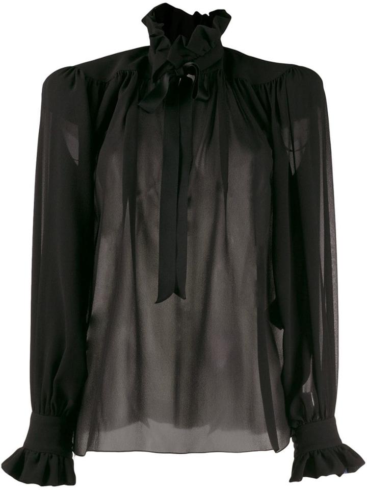 Saint Laurent Poet Blouse - Black