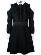 Loveless - Cold Shoulder Shirt Dress - Women - Cotton/lyocell - 34, Black, Cotton/lyocell