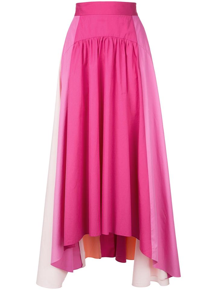 Peter Pilotto Panelled Trapeze Skirt - Pink & Purple