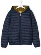 Save The Duck Kids Teen Hooded Padded Jacket - Blue