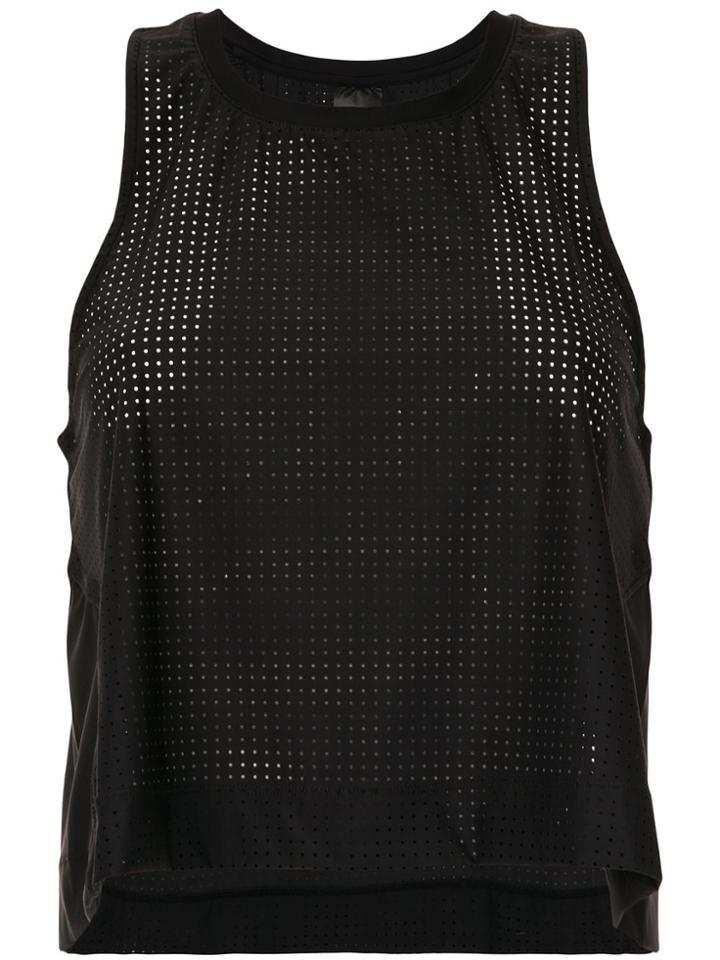 The Upside Cropped Tank Top - Black
