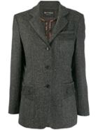 Etro Herringbone Patch Pocket Blazer - Grey