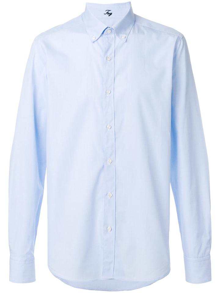 Fay Buttoned Down Collar Shirt - Blue