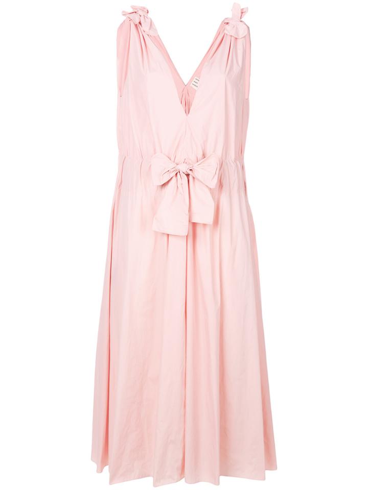 Maison Rabih Kayrouz Paper Fabric Tied Shoulder Dress - Pink & Purple