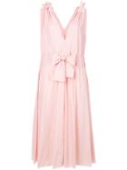 Maison Rabih Kayrouz Paper Fabric Tied Shoulder Dress - Pink & Purple