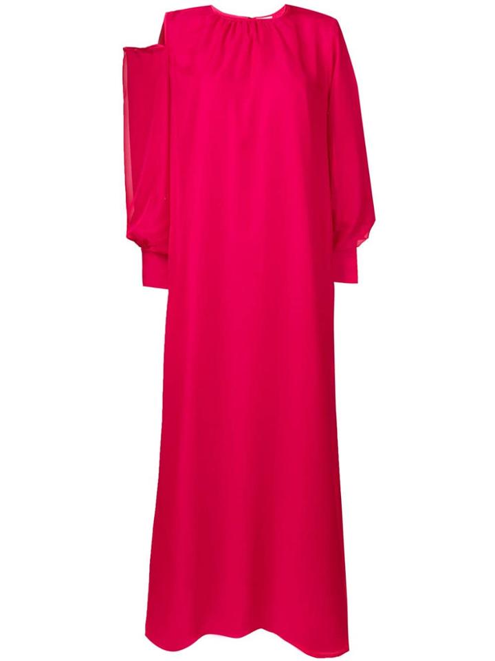 L'autre Chose Satin Cold Shoulder Dress - Pink