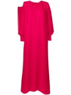 L'autre Chose Satin Cold Shoulder Dress - Pink