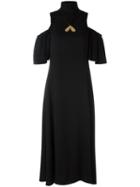 Ellery Cut-off Shoulder Dress, Size: 10, Black, Acetate/polyester
